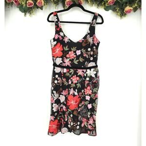 Sam Edelman Hibiscus Floral Embroidered Dress Size 6 NWT